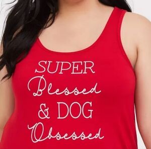 Torrid Super Soft Red Dog Obsessed Tank